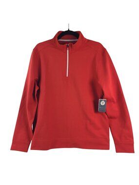 NEW Flag & Anthem Madeflex Crimson Quarter-Zip Pullover  Men's Size M